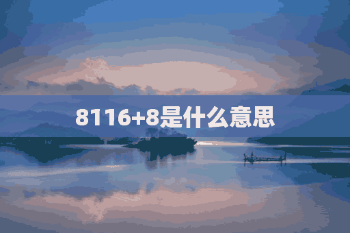 8116+8是什么意思(81168是什么意思)